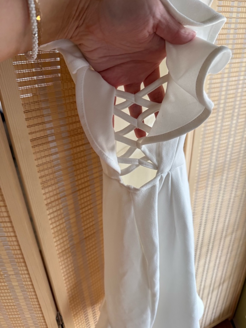 Hello Molly White Ruffle Mini Dress - Picture 3 of 4